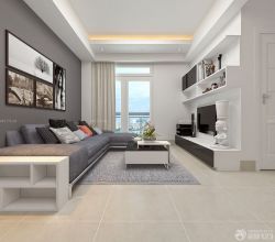 5万家装90平米房屋简单客厅装修效果图_装修