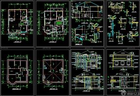 豪宅别墅设计图纸及效果图大全