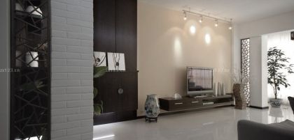 現(xiàn)代中式風(fēng)格客廳電視墻裝修圖片