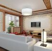 中式风格家装客厅背景墙装修效果图大全2023图片