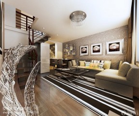 小戶型loft裝修圖 客廳沙發(fā)背景墻效果圖