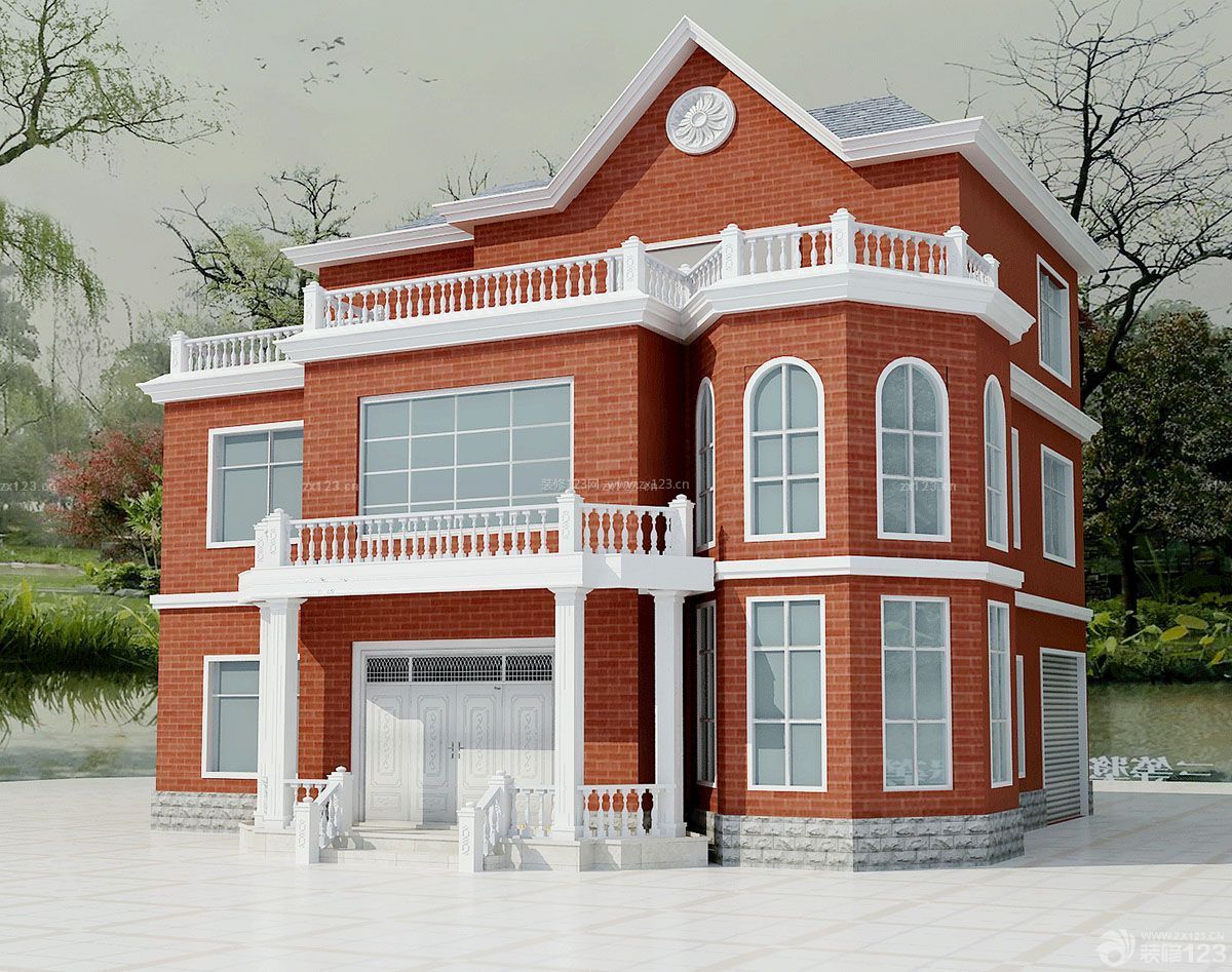 美式乡村别墅红砖墙装修设计图