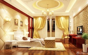 世界顶级别墅 黄色窗帘装修效果图片
