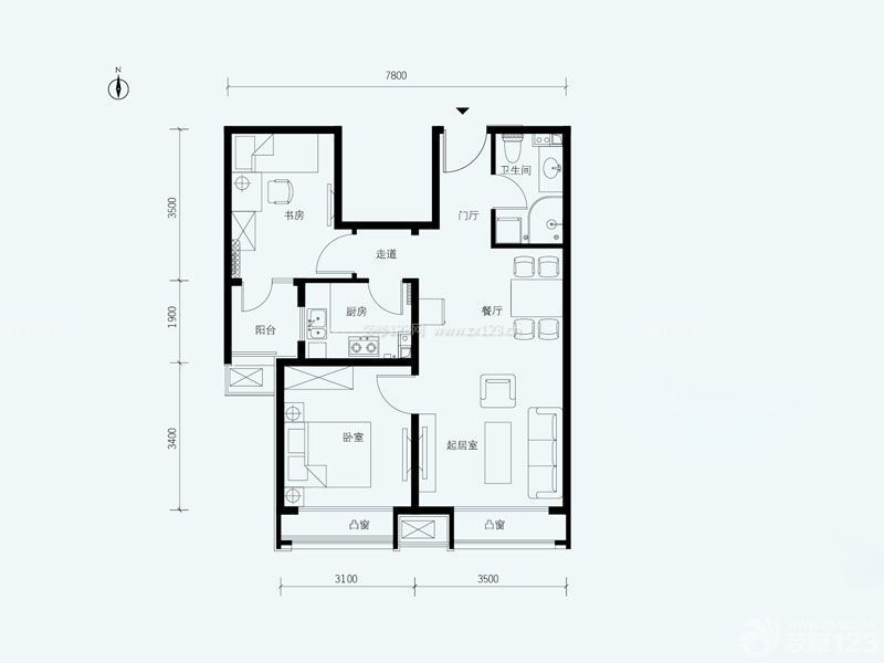 最新90平米豪宅別墅戶型圖大全