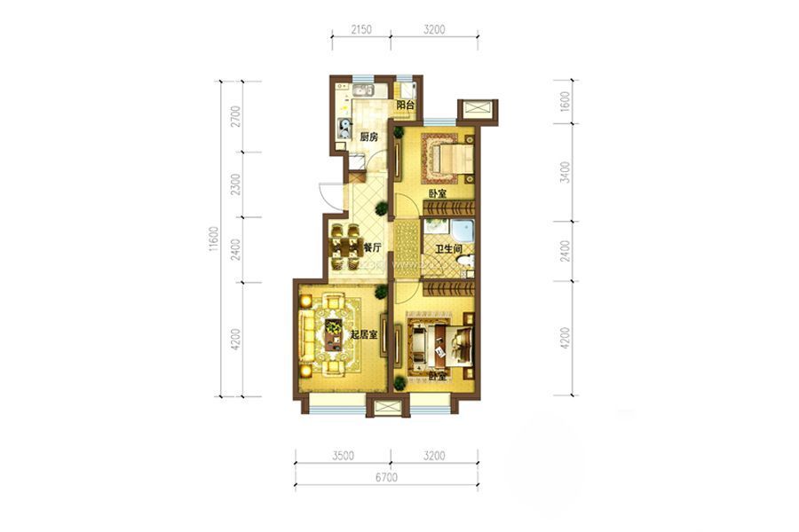 農(nóng)村自建90平米別墅戶型圖