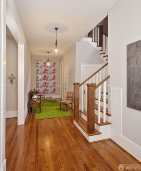 两层别墅设计图 原木地板装修效果图片