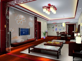 中式別墅裝修效果圖 電視背景墻造型設(shè)計(jì)