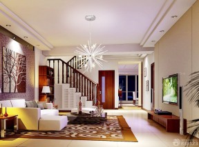 两层小别墅客厅地毯设计图片
