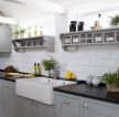厨房灰色橱柜装修设计效果图片