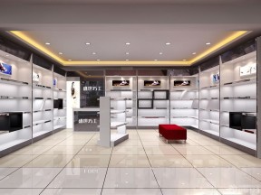 商场鞋柜装修效果图2020款 展示架装修效果图片