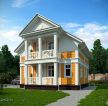 美式小型木结构别墅房屋设计图