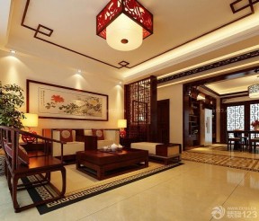 140平米中式裝修效果圖 中式隔斷效果圖