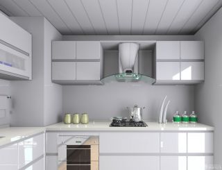 小户型厨房橱柜集成吊顶效果图