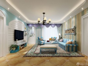 别墅装修设计效果图 美式地中海混搭风格效果图