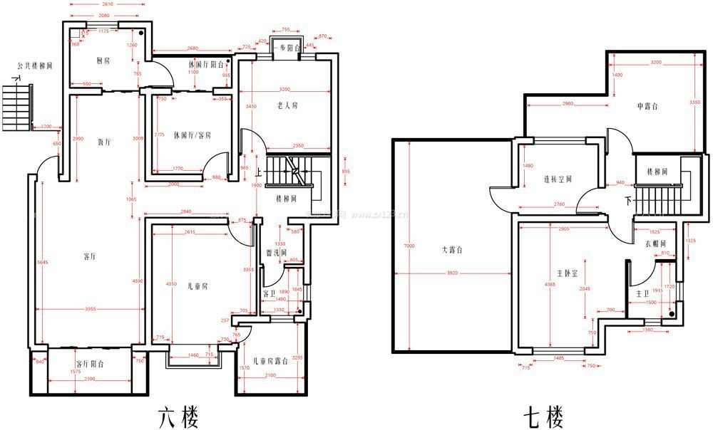 經(jīng)典復(fù)式別墅裝修設(shè)計(jì)圖紙