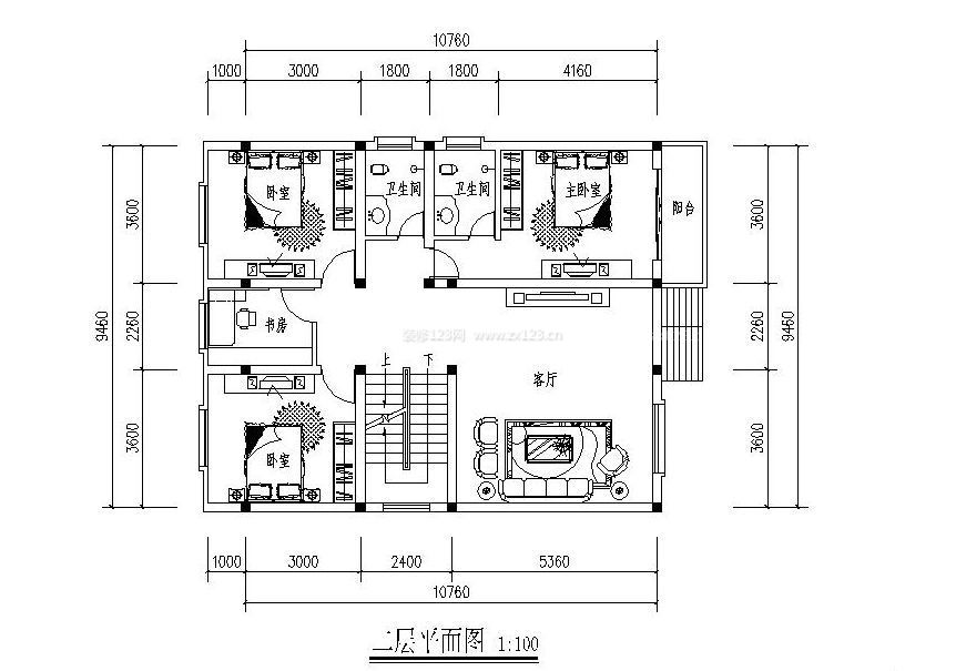 復式別墅室內裝修整體設計效果圖紙大全