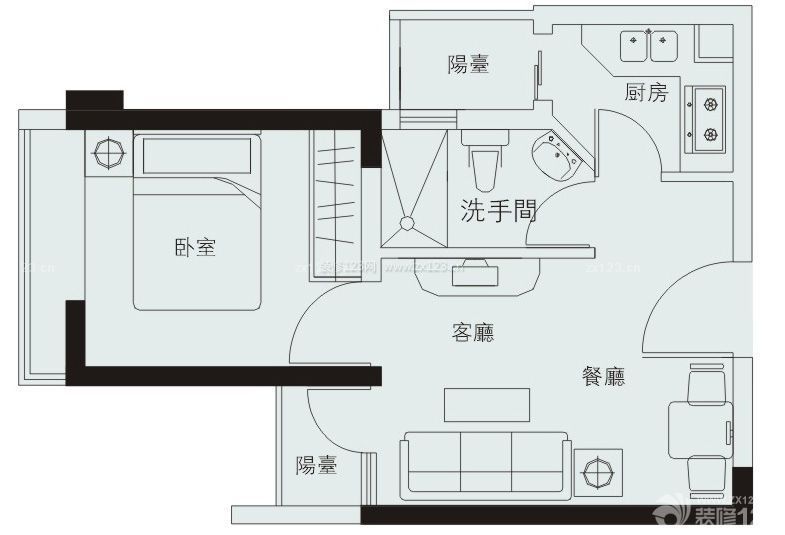 2023經(jīng)典80平米一室兩廳一衛(wèi)裝修平面圖