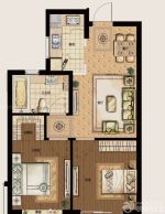 80平米兩室兩廳裝修設(shè)計(jì)平面圖片