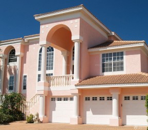 家庭别墅设计图 粉色墙面装修效果图片