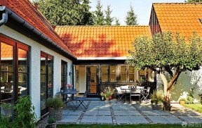 小别墅庭院屋顶琉璃瓦设计效果图