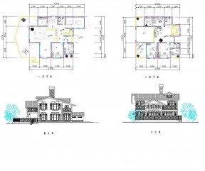 两层简易别墅设计平面图欣赏