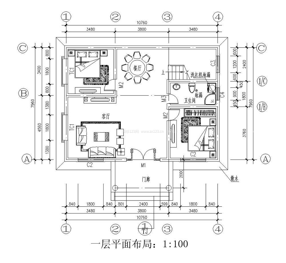 小別墅兩居室裝修設(shè)計圖紙大全