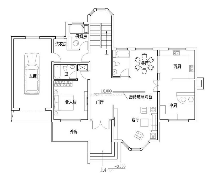 农村一层别墅设计图纸大全