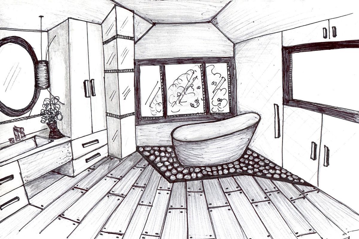 别墅卫生间设计图纸及效果图欣赏