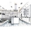 别墅开放式厨房设计图纸及效果图