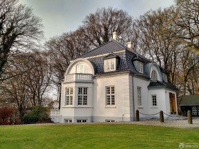 独立北欧风格别墅屋顶琉璃瓦设计效果图