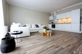 现代风格别墅设计 浅褐色木地板装修效果图片