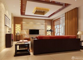 小客廳電視背景墻 中式風(fēng)格家裝