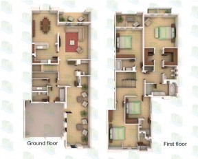 最新两层小型别墅设计平面图