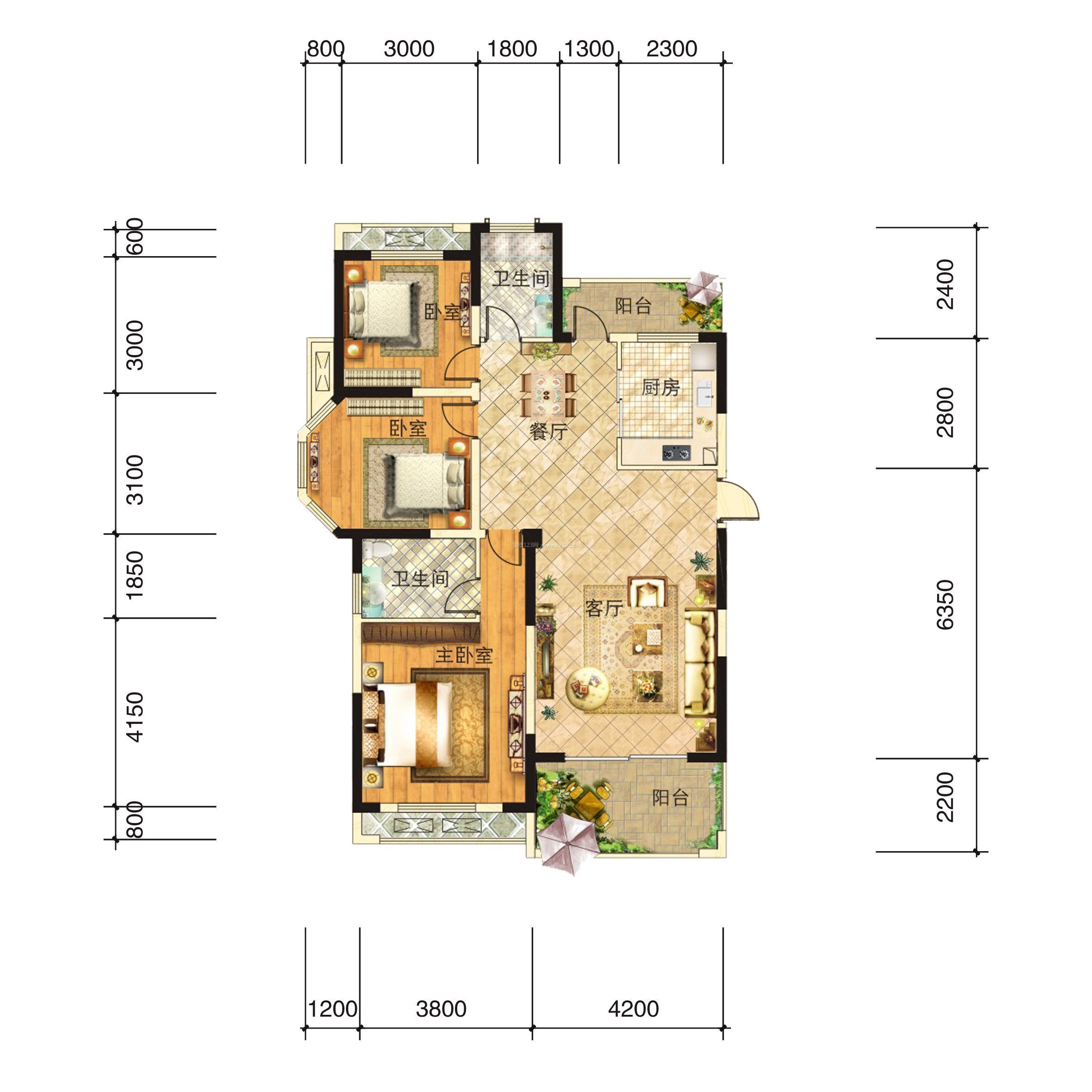 2023年農(nóng)村140平米別墅戶型圖片