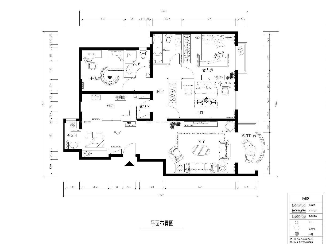 140平米小半山別墅戶型圖