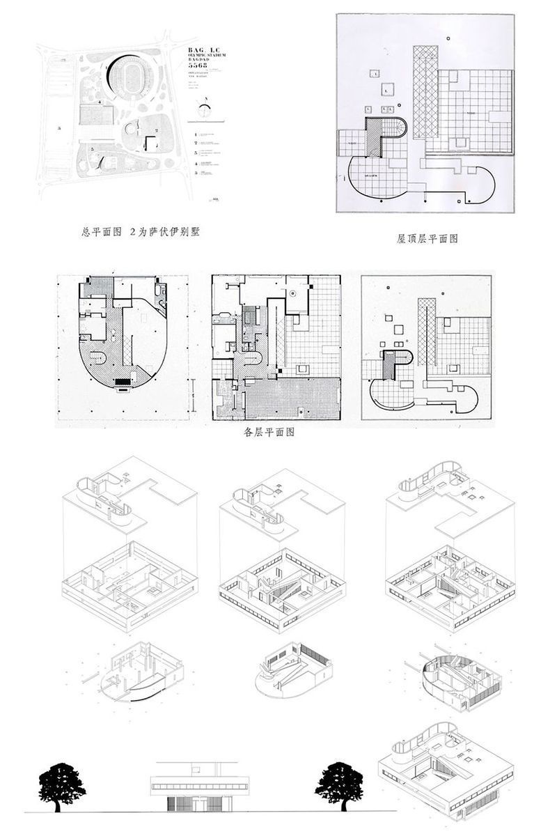 薩伏伊別墅戶型總平面圖