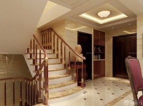 三层别墅室内楼梯设计效果图