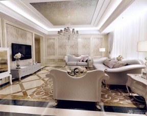 三层别墅设计效果图 客厅组合沙发