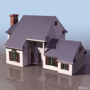 萨伏伊别墅模型 一层半别墅效果图