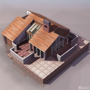 萨伏伊别墅模型 一层别墅效果图