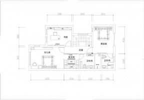 薩伏伊別墅臥室設計總平面圖