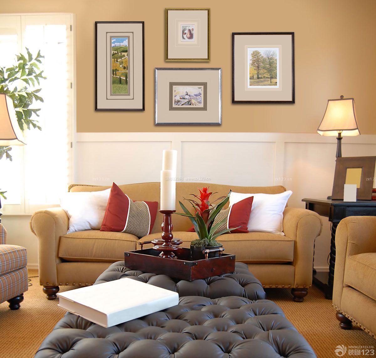 房子欧式沙发装修设计图片大全90方三房
