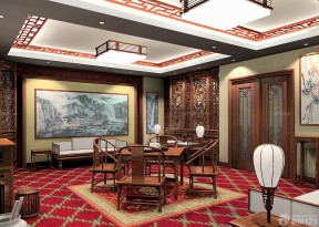別墅室內(nèi)設(shè)計圖 現(xiàn)代中式餐廳效果圖