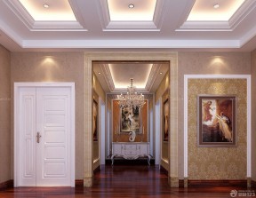 农村别墅室内设计 欧式花纹壁纸装修效果图片