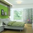 140平米四室两厅两卫卧室绿色墙面装修效果图片