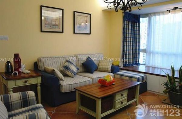 两室一厅装修设计 蓝黄色调的完美搭配
