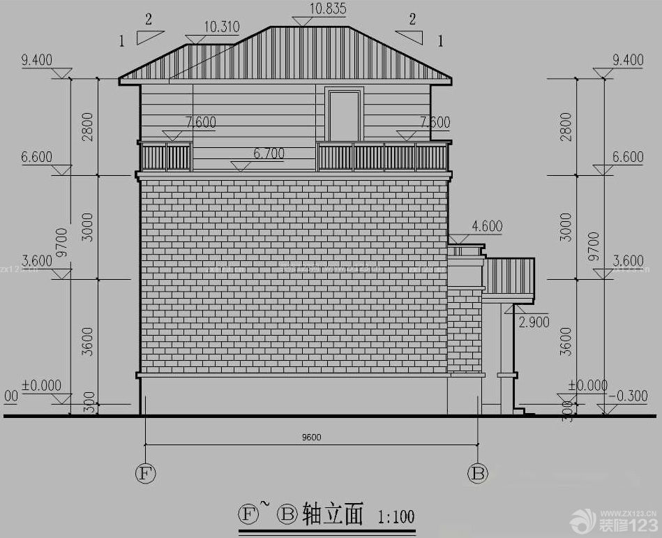 2023最新別墅立面設(shè)計(jì)圖紙