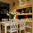 别墅温馨餐厅实木餐桌装修实景效果图