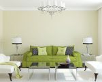 玫瑰园别墅绿色客厅沙发设计图