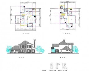 农村自建两层别墅立面设计图纸